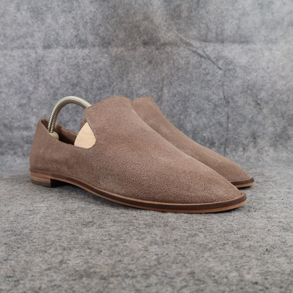 Levity Shoes Womens 8.5 Loafer Slip On Suede Carla Classic Career Slipper Brown